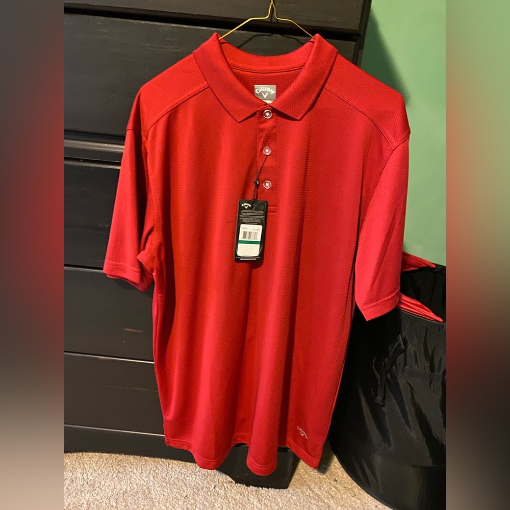 New Callaway Men’s golf shirt. Large. Opti-Dri.